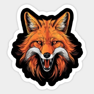 Red Fox Smiling Sticker
